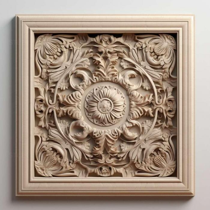 Patterns and decorations (FRAMED 4, PATTERN_2464) 3D models for cnc